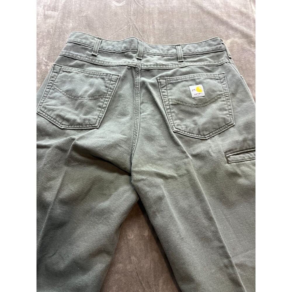 Carhartt FR Jeans Mens 34x32 Green NFPA 2112 Loose Fit FR8159 MOS - Picture 9 of 11